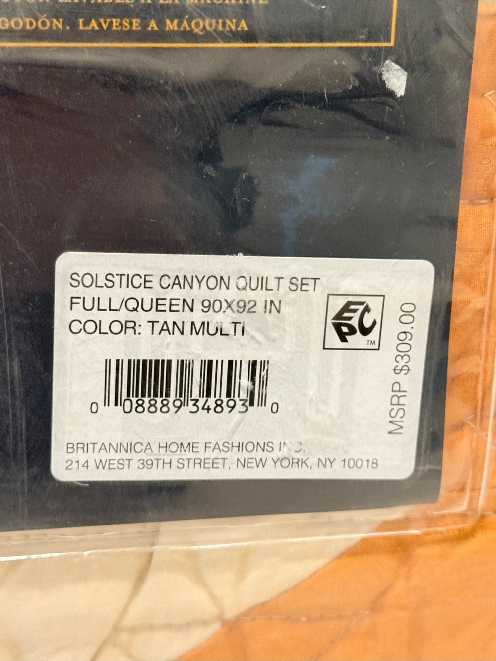 Pendleton Solstice Canyon 3pc Quilt & Shams Set 90” X  92” Tan Multi 100% Cotton - Picture 6 of 14
